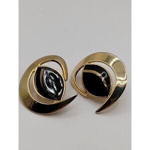 1962 Sarah Coventry Vintage Modernist Black Saturn Collectors Earrings
